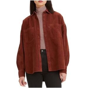 Levi’s Elliot Utility Long Sleeve Red Rust
Corduroy Oversized Button Up Large